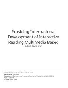 Development of Interactive Reading Multimedia Based on Educational ...