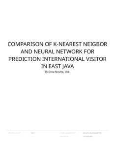 COMPARISON OF K-NEAREST NEIGHBOR AND NEURAL NETWORK FOR PREDICTION ...